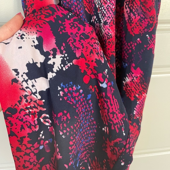 AQUA Bloomingdale’s Excl. Multi-Colored Scale-Print Sleeveless Jumpsuit - Sz S - Picture 5 of 10